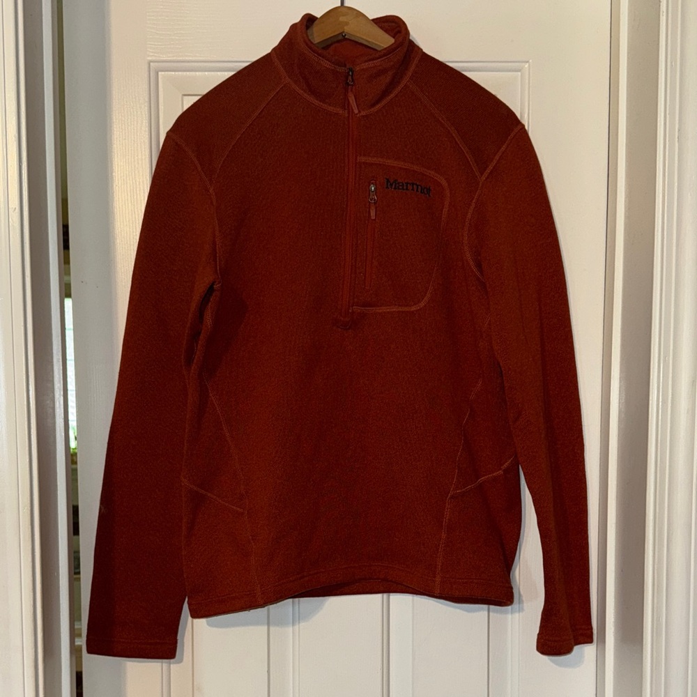 Marmot Burnt Orange Quarter-Zip Fleece